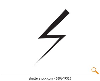 Lightning icon, vector illustration eps10