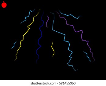 Lightning icon, vector illustration eps10