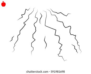 Lightning icon, vector illustration eps10