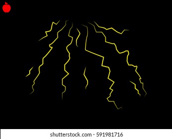 Lightning icon, vector illustration eps10