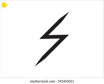 Lightning icon, vector illustration eps10