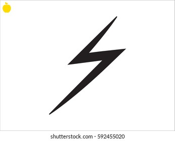 Lightning icon, vector illustration eps10