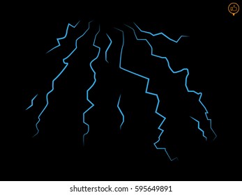 Lightning icon, vector illustration eps10
