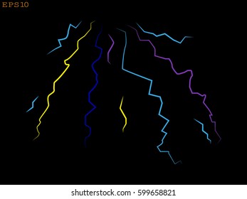 Lightning icon, vector illustration eps10