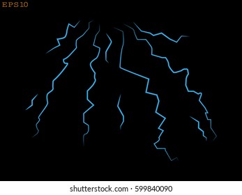 Lightning icon, vector illustration eps10