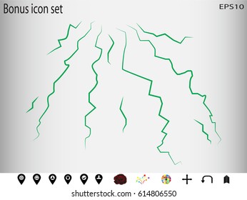 Lightning icon, vector illustration eps10