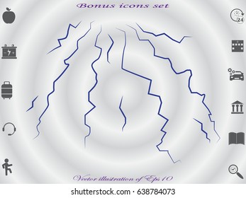 Lightning icon, vector illustration eps10