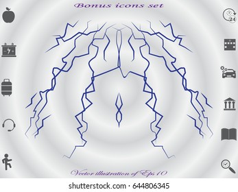 Lightning icon, vector illustration eps10
