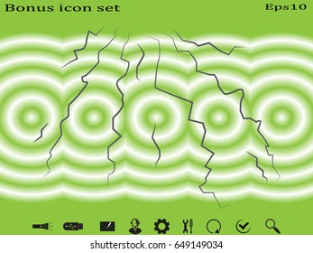 Lightning icon, vector illustration eps10