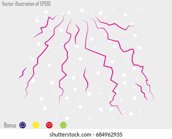 Lightning icon, vector illustration eps10