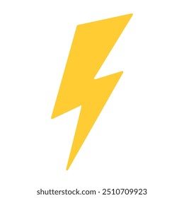 Lightning icon. Vector illustration in flat style isolated on white background.