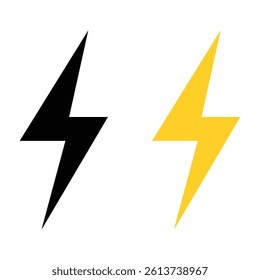 lightning icon vector illustration isolated on white background 