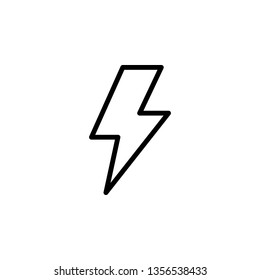 Lightning Icon Vector Illustration in Line Style for Any Purpose