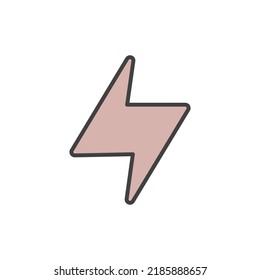 lightning icon vector illustration logo template for many purpose. Isolated on white background. full color cartoon