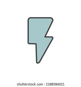 plantilla de logotipo de ilustración de vector de icono de relámpago para muchos fines. Aislado sobre fondo blanco. caricatura a color completo