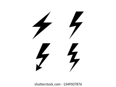 Lightning icon vector illustration on background