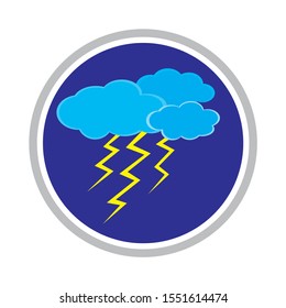 lightning icon vector illustration on white background
