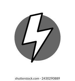 lightning icon vector illustration symbol