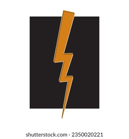 Diseño de la plantilla de ilustración del vector de icono de relámpago