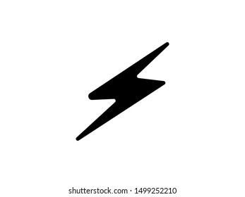 Lightning icon vector isolated. luxury and stylish flash icon black color silhouette.