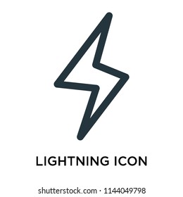 Lightning icon vector isolated on white background for your web and mobile app design, Lightning logo concept