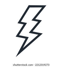 Lightning icon vector isolated on white background