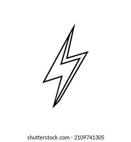 Vector de icono de relámpago. signo de ilustración de levin. símbolo de potencia. logotipo meteorológico.