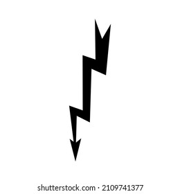 Vector de icono de relámpago. signo de ilustración de levin. símbolo de potencia. logotipo meteorológico.