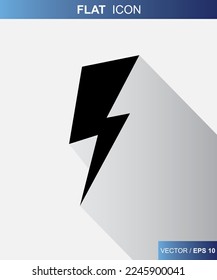 Lightning Icon Vector Logo Design Template.Lightning icons on grey background.