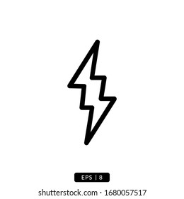 lightning icon vector logo illustration simple design.