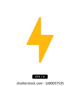 lightning icon vector logo illustration simple design.
