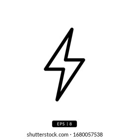 lightning icon vector logo illustration simple design.