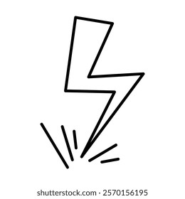 Lightning icon Vector logo set flat