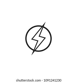 lightning icon vector logo template 