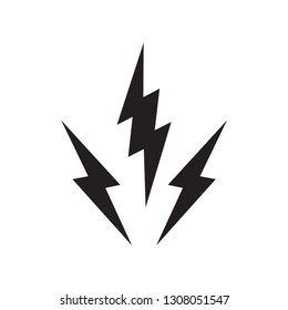 lightning icon vector logo template 