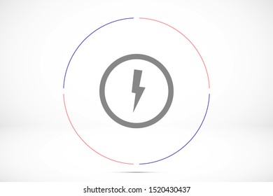 Lightning Icon vector. Perfect Black pictogram illustration on white Lightning electric power vector logo design element. Set Lightning bolt. Thunderbolt