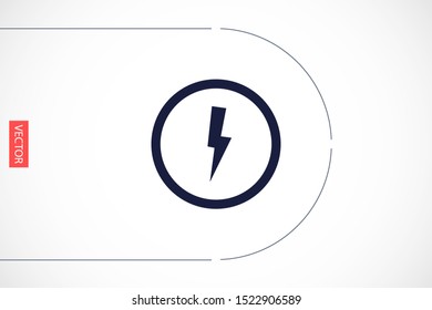 Lightning Icon vector. Perfect Black pictogram illustration on white Lightning electric power vector logo design element. Set Lightning bolt. Thunderbolt