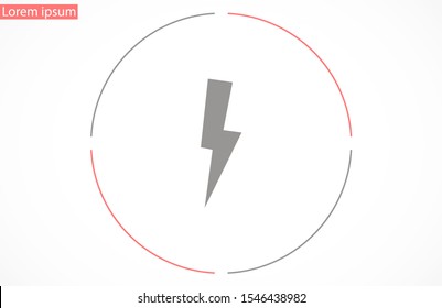 Lightning Icon vector. Perfect Black pictogram illustration on white Lightning electric power vector logo design element. Set Lightning bolt. Thunderbolt