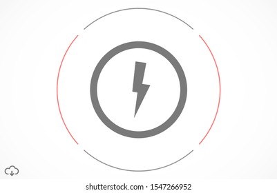Lightning Icon vector. Perfect Black pictogram illustration on white Lightning electric power vector logo design element. Set Lightning bolt. Thunderbolt