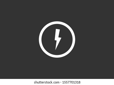 Lightning Icon vector. Perfect Black pictogram illustration on white Lightning electric power vector logo design element. Set Lightning bolt. Thunderbolt