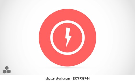 Lightning Icon vector. Perfect Black pictogram illustration on white Lightning electric power vector logo design element. Set Lightning bolt. Thunderbolt