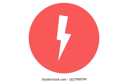 Lightning Icon vector. Perfect Black pictogram illustration on white Lightning electric power vector logo design element. Set Lightning bolt. Thunderbolt