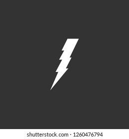 lightning icon vector. lightning sign on black background. lightning icon for web and app