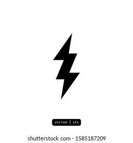 Lightning Icon Vector - Sign or Symbol