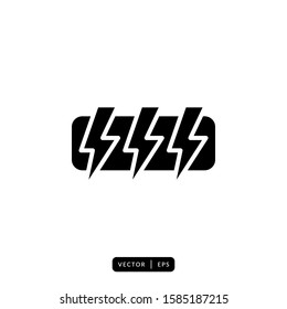 Lightning Icon Vector - Sign or Symbol