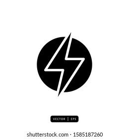 Lightning Icon Vector - Sign or Symbol