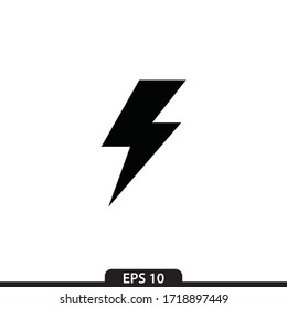 Lightning Icon Vector Simple Design