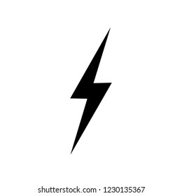 lightning Icon vector. Simple flat symbol. Perfect Black pictogram illustration on white background.