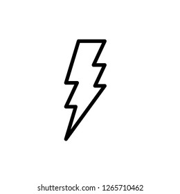 Lightning Icon vector. Simple flat symbol.