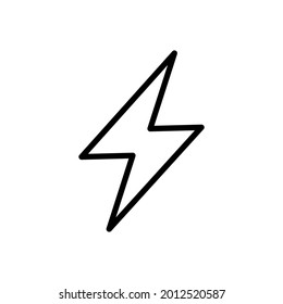 
Lightning Icon vector. Simple flat symbol. Perfect pictogram illustration on white background.